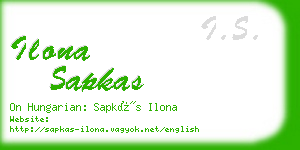 ilona sapkas business card